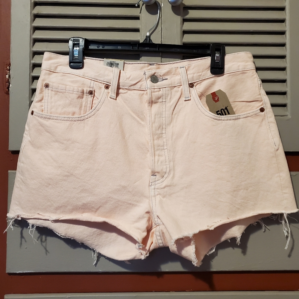 💖 LEVI'S 501 Cotton High Rise Denim Shorts - Picture 6 of 11